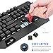 Rottay Mechanical Keyboard, 104-Key Led Backlit Wired Mechanical Gaming Keyboard with Blue Switch Anti-ghosting Ergonomical Perfect for PC&Mac Gamers and Typist
