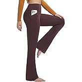 baleaf Fleece Lined Leggings for Women Mini Flare Warm Yoga Pants Stretchy High Waisted with 4 Pockets Workout Casual Pants