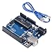 Andplay UNO R3 Board Compatible with Arduino IDE Projects,RoHS Compliant,ATMEGA16U2,with USB Cable