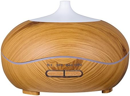 Cocent Ultrasonic Cool Mist Humidifier, 300ml Aroma Essential Oil Diffuser with Mist Mode Adjustment,Quieter,Waterless Auto Shut-Off ,7-Color LED Changing for Office Home Bedroom Yoga Spa Baby Study