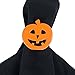 DII Thanksgiving or Fall Napkin Rings for Holiday or Halloween Parties, Themed Gatherings, or When Hosting a Scary Movie Night, Set Your Table with Style - Orange Pumpkin, Set of 6