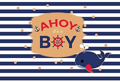 5x7ft Blue Striped Navy Nautical Boy party Birthday baby shower Children KIDS Newborn Computer print backdrops