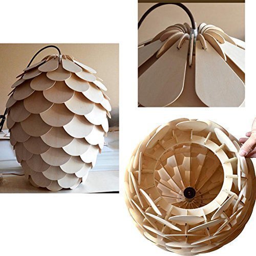 Handmad New Pine Cone Hanging 1-Light Pendant Lamp, hanging lamp,wooden lamp, decorative ceiling lamp, fixtures