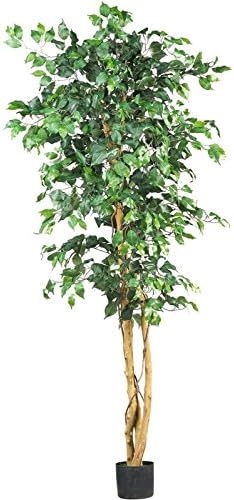 6' Large Artificial Ficus Silk Tree Fake Plant Potted Decor Yard Outdoor Indoor