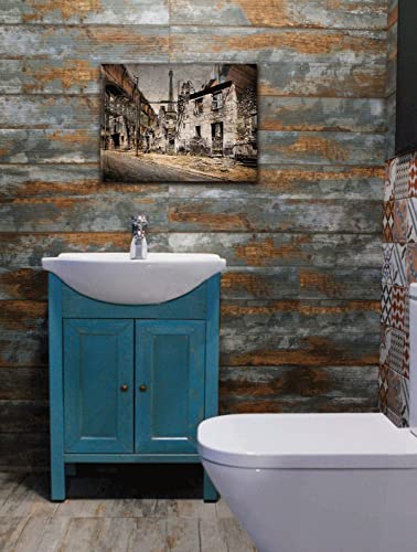 guiguziyishu Canvas Wall Art RetroParis Eiffel Tower Canvas Art Romantic City Paintings Prints On Canvas Paris Decor for Bedroom Living Room Bathroom Kitchen Home Decor Ready to Hang