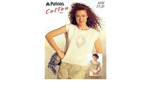 Amazon Com Patons Cotton Dk Knitting Pattern 1076 Women S Amazon Com Patons Cotton Dk Knitting Pattern 1076 Women S