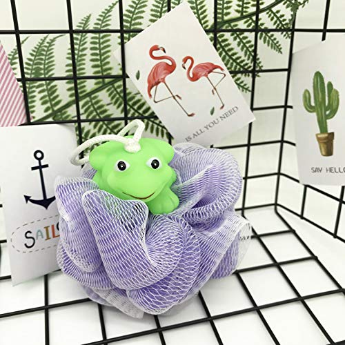image for VANVENE Cute Cartoon Mesh Bath Sponge Loofah,Soft Body Exfoliating Mes