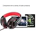 Dragon-Hub Over-the-Ear Headphones 3.5mm Wired Professional Hifi Studio Stereo Gaming Headset for Women Men Girls Boys Teens Phone Computer PC Laptop MP3,etc Bass Omnidirectional Stereo Sound