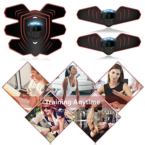 rooftree-Abs-Stimulator-Portable-EMS-Abdominal Training Device for Muscles Ab Trainer Fitness Equipment for Man and Women at Home, Office,Workouts Muscle Toner Fitness for Abdominal/Arm/Leg - Thumbnail 5