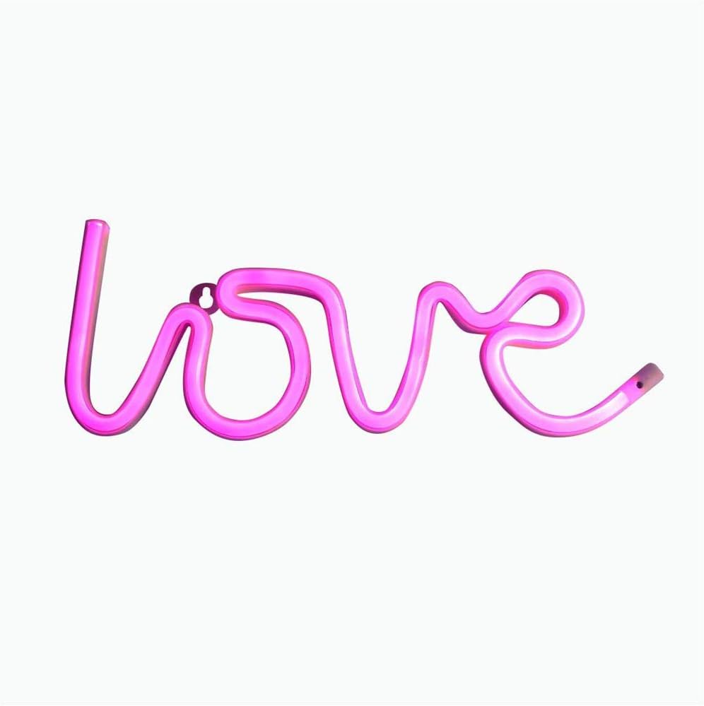 LED Neon White and yellow"Love" Sign, USB Art Decorative Light Night Light,Battery Operated Wall Art,Bedroom Decorations,Lamp,Home Accessories,Party, 35.5213cm/13.980.795.12inch