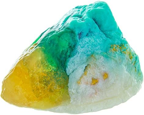 Handmade Organic All Natural Soap Boulder for All Skin Types with Essential Oils - Turquoise Gingko Green Tea Scented Geode - 1.8 pounds
