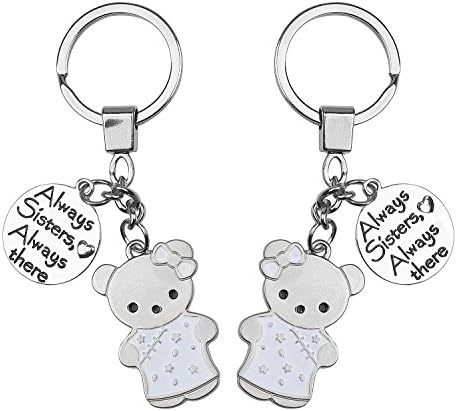 Couple Bears Best Friends Keychains - Always Sisters Always There