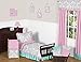 Sweet Jojo Designs Skylar Turquoise Blue, Pink Polka Dot and Gray Damask Window Valance