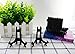 Artliving 3 Inch Black 12pcs/Set Plastic Easels Plate Display Stands Picture Frame Stand Holder