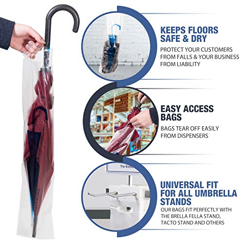 Brella Fella - Universal Fit Umbrella Bags - Combo Pack - 1,000 28" Large & 1,000 16.5" Small Wrapper Disposable Covers - Thumbnail 2