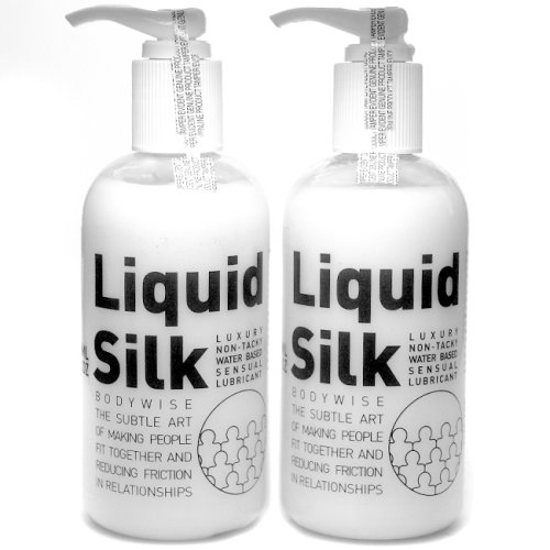 Bodywise LIQUID SILK 250 ml Pump Bottle Liquid Silk Lube Personal Lubricant 2 PACK image