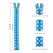 BENECREAT 72PCS 9 Inch(23cm) DIY Nylon Coil Flower Zipper Lace Zippers for DIY Sewing Tailor Craft Bed Bag, Practical length 7.8