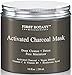 The BEST Charcoal Creme Mask 8.8 fl. oz.- Best for Facial Treatment, Minimizes Pores & Reduces Wrinkles, Acne Scars, Blackheads & Cellulite - Great as Face Mask & Body Cleanser