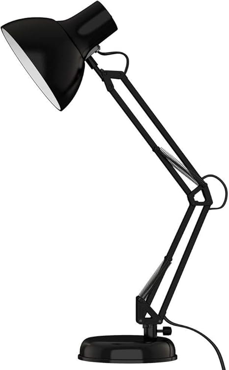 Tojane Black Desk Lamp Adjustable Swing Arm Small Desk Lamp Office Architect Table Lamp Clamp Bulb Sold Separate Amazon Com