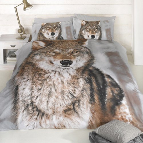 Generic Duvet Cover Single Wolf Design