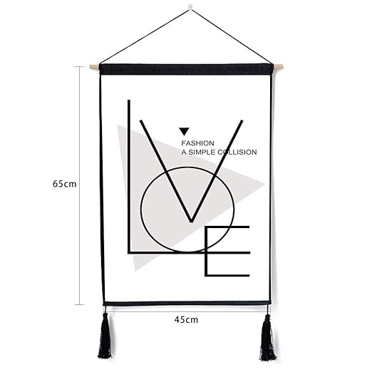 Fondo Pared Colgar Tela Blanco y Negro Pintado a Mano Colgando ...