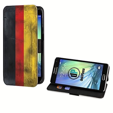 deinPhone Samsung Galaxy A3 (2016) Kunstleder Flip Case Retro Flagge Deutschland