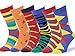Easton Marlowe Mens 6 Pk Colorful Patterned Dress Socks, European Made