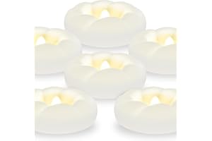 Tappovaly 6PACK Flameless LED Floating Candles, 3'' Battery Operated Plastic Flickering Waterproof Tealights for Cylinder Vases, Centerpieces at Wedding, Party, Pool, Holiday (Warm White)