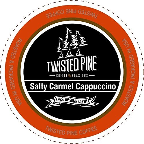 Twisted Pine Coffee Salty Caramel Flavored Cappuccino, Single-Serve Cups for Keurig K-Cup Brewers, 24 Count