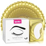 110 Pairs Lash Under Eye Pads, Teenitor Eyelash Extension Gel Pads, Lint Free Lash Extension Eye Gel Patches Golden
