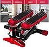 LJYLF-Mini-Fitness-Hydraulic-Stepper-Men-and-Women-Stepper-Cardio-Exercise-Trainer-Monitor-and-Resistance-Bands-Stepper-Exercises-EquipmentRed LJYLF Mini Fitness Hydraulic Stepper, Men and Women Stepper Cardio Exercise Trainer, Monitor and Resistance Bands…