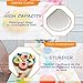 Partybus Ice Cream Party Plates Serves 24, 10'' Disposable Paper Plates, Cute Sundae Party Supplies for Kids Boys Girls Toddlers, Birthday Baby Shower Decorations