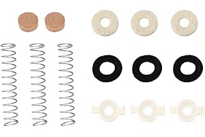 Jiayouy 14Pcs Trumpet Valve Spring Felt Washers Cork Pad Set Trumpet Valve Replacement Parts