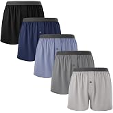 BAMBOO COOL Men's Boxer Shorts, Soft Breathable Loose Underwear Multipack | Soft breathable knit boxers with a button fly, tagless design and no-roll elastic waistband for relaxed everyday comfort.