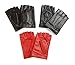 Ambesi Women's Traditional Half Finger Nappa Leahter Driving Gloves