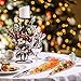 100 Pieces Christmas Cone Bags Snowflake Treat Bags Goodies Clear Cellophane Bags with 150 Pieces Twist Ties for Christmas Candy Cookie Storage, 6.4 x 15.2 Inches