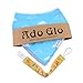 Baby Bandana Bib Set - 100% Organic Cotton Bibs - Extra Absorbent Teething & Drool Bibs with Adjustable Snaps | 4-Pack Unisex Gift Set with a Premium Pacifier Clip for Baby Girl & Boy by Ado Glo