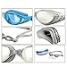 Foxnovo Leacco DL603 Adjustable Unisex Adult Non Fogging Anti-UV Swimming Goggles Swim Glasses (Silver)