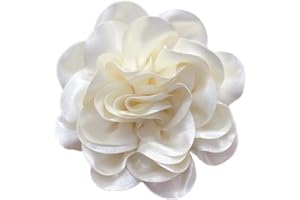 NEWZENRO Satin Fabric Rose Flower Extra Large Big Brooches Lapel Pins Silk Camellia Oversized Pin for Women Wedding Party Dance Banquet Dresses Suit Clothes Accessories Jewelry Gifts 7.5in
