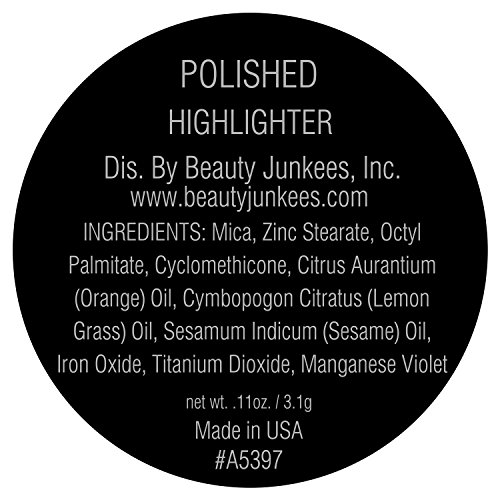 Polished Face Highlighter Makeup Powder - Super Frosted Shimmery Champagne Highlight and Illuminator Cosmetics, Glow Kit Magnetic Palette Refill Pan 37mm, Paraben Free, Gluten Free, Made in the USA