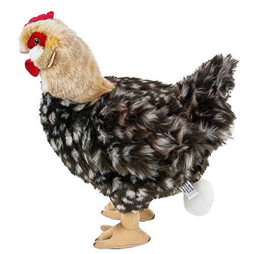 Teddys Rothenburg Kuscheltier Henne Hilde 37 cm grau/braun Huhn mit Ei Plüschhenne Plüschtier – Bild 4