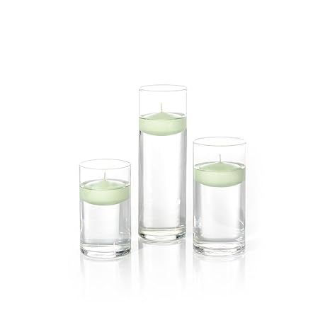 Buy Yummi Set Of 18 Floating Candles And Cylinder Vases Mint