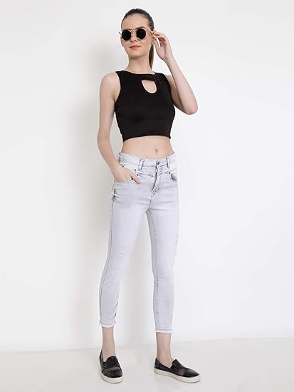 ankle length jeans with top