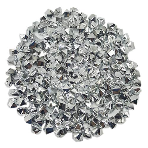 AiFanS 1LB(Approx 755Pcs)Plastic Silver Metallic Nuggets For Table Scatter Decoration or Vase Filler - Thumbnail 4