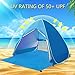 Ylovetoys Beach Tent Sun Shelter Automatic Pop Up Beach Tent Instant Beach Shade Canopy Cabana Tent Waterproof Anti UV Beach Umbrella Tent 2-3 Persons Outdoor Beach Camping Tents(Blue)