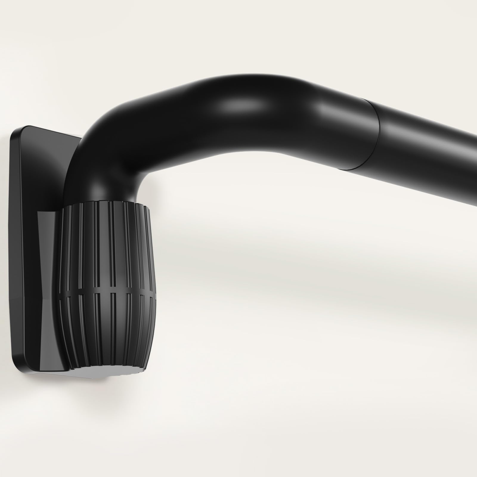 Photo 1 of Black Curtain Rods for Windows 48 to 84 Inches, Quick-Release 1" Adjustable Blackout Curtain Rods - Heavy Duty Wrap Around Matte Black Wall Mounted, for Bedroom, Sliding Door from PeSenp