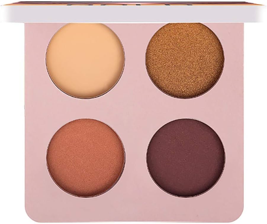 Makeup 4 Color Eye Shadow Time COVER Dish Dark Blue Eye Shadow Cardboard Mini Palette Matte Eyeshadow Palette (A) (B)