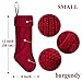 LimBridge Christmas Stockings, 2 Pack 15 inches Mid-Size Classic Knit Knitted Xmas Rustic Personalized Stocking Decorations for Family Holiday Season Decor