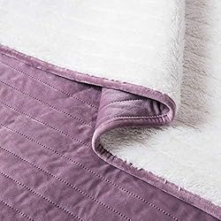 KASENTEX Plush Poly Velvet Lavish Design Quilt Set