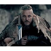 Handmade Viking Sword | Real Sword of Ragnar Lothbrok Carbon Steel, Full Tang, Brass Guard Leather Sheath –Functional Medieval Fantasy Sword | Ragnar King Edition | Bjorn Ironside